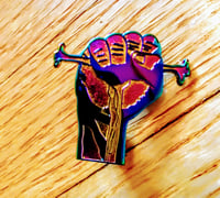 Rainbow Raw Bleeding Fist Pin