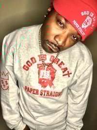 Image 1 of GIGPS (RED OCTOBER BIG FACE LOGO CREWNECK SWEATER & FULL SWEATSUIT ) 