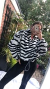 Luxury Faux Fur Zebra Jumper Jacket