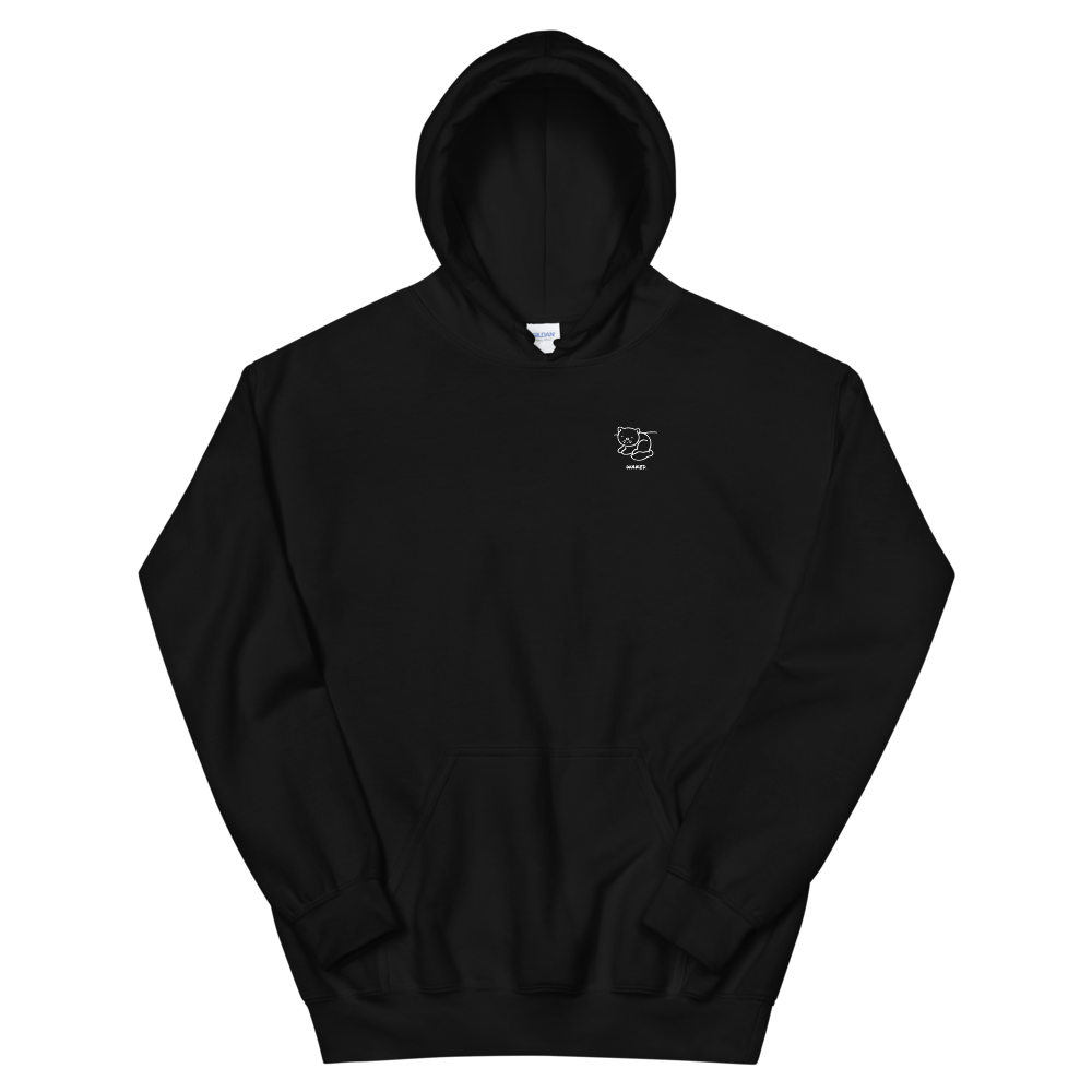 Image of WHITE/BLACK WAKED HOODIE