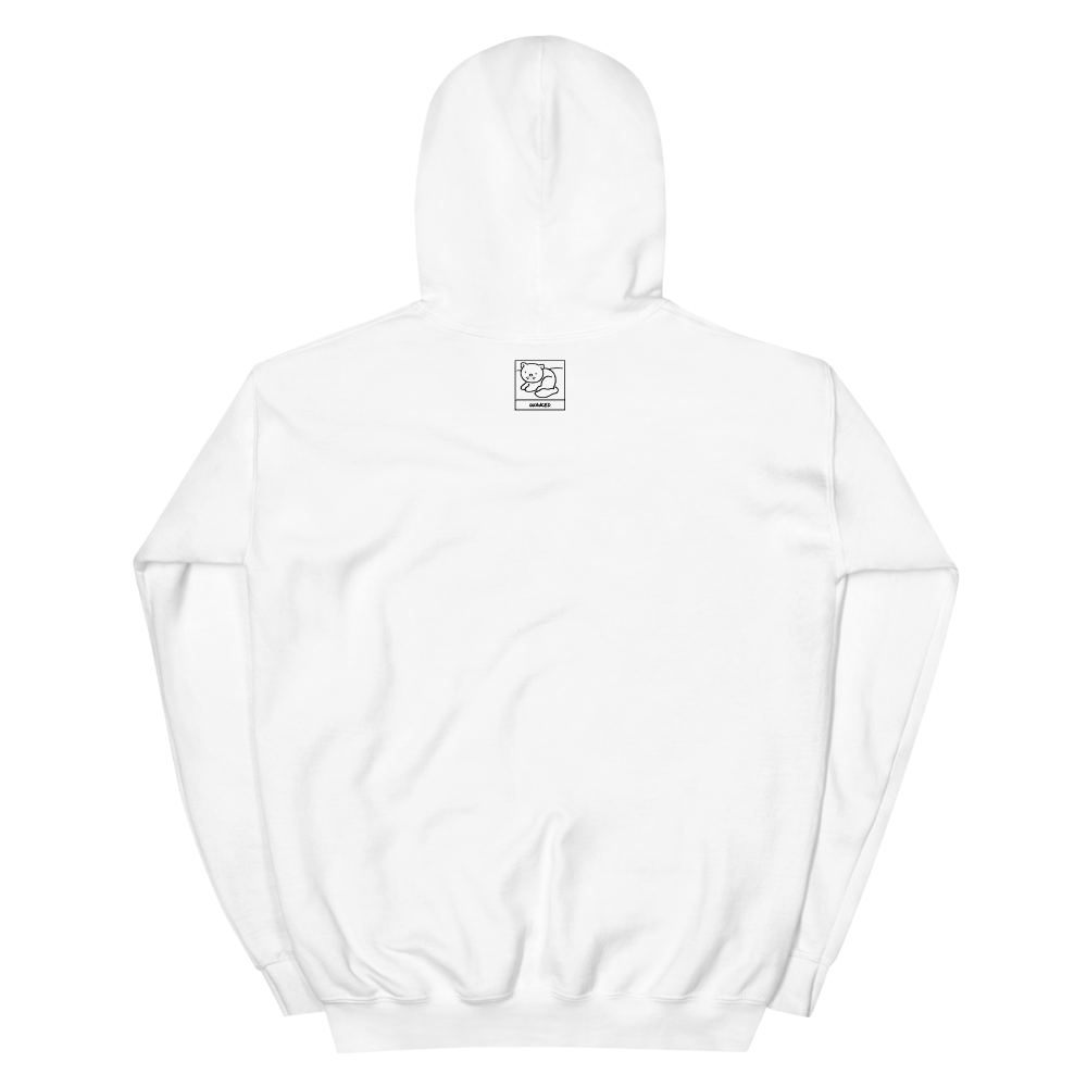 Image of WHITE/BLACK WAKED HOODIE