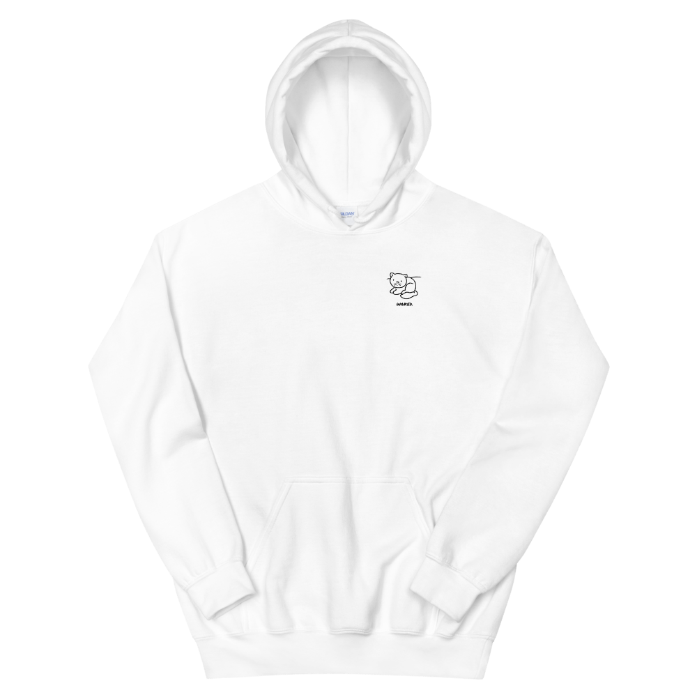 Image of WHITE/BLACK WAKED HOODIE