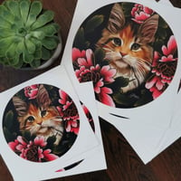 Peony cat print 