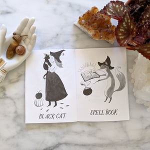Image of Witch Art Zine Featuring Inktober Halloween Drawings