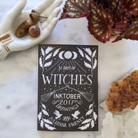 Image 1 of Witch Art Zine Featuring Inktober Halloween Drawings