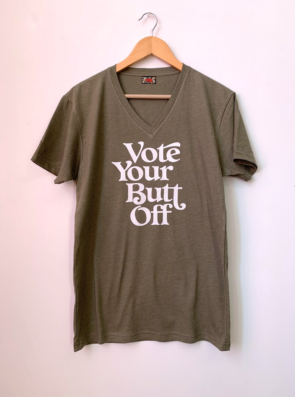 Vote Your Butt Off- Unisex V Neck Tee