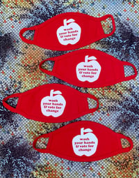Image 1 of Wash and Vote Face mask-red