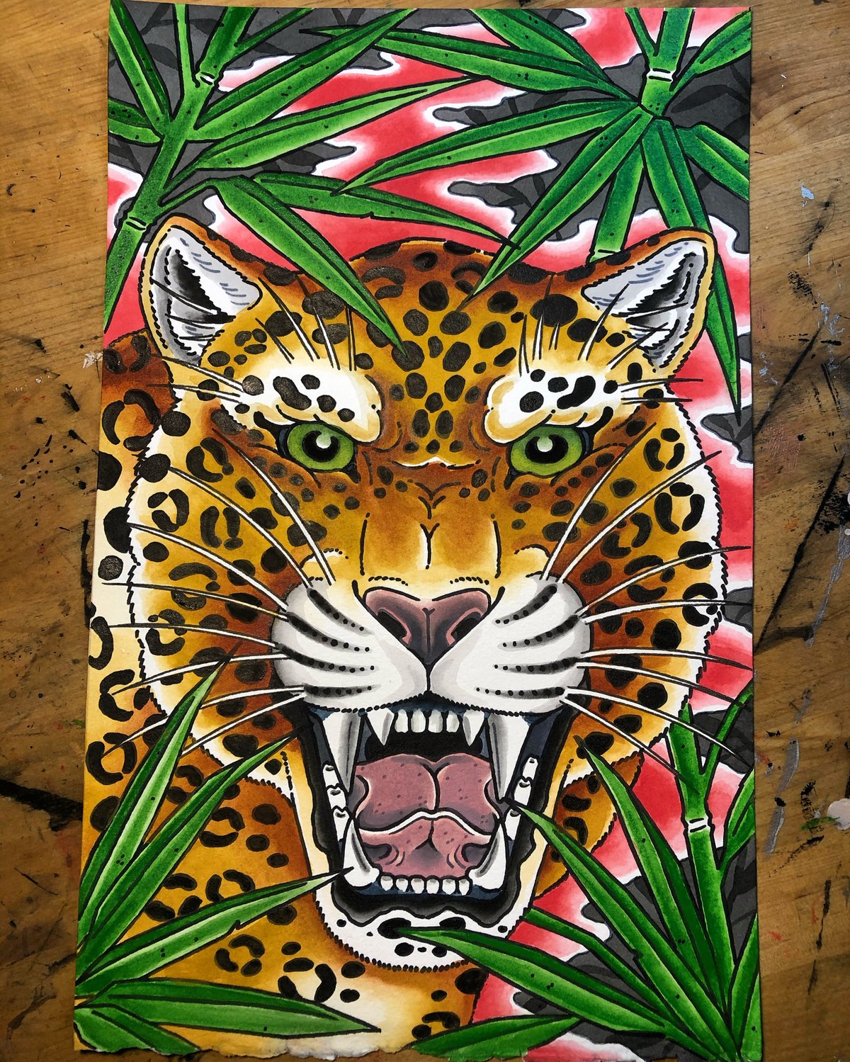 Image of Jaguar and Bamboo