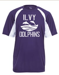 ILVY DOLPHINS Badger - B-Core Hook T-Shirt - Purple/White