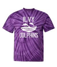 ILVY DOLPHINS Dyenomite - Cyclone Dyed Pinwheel Short Sleeve T-Shirt Purple
