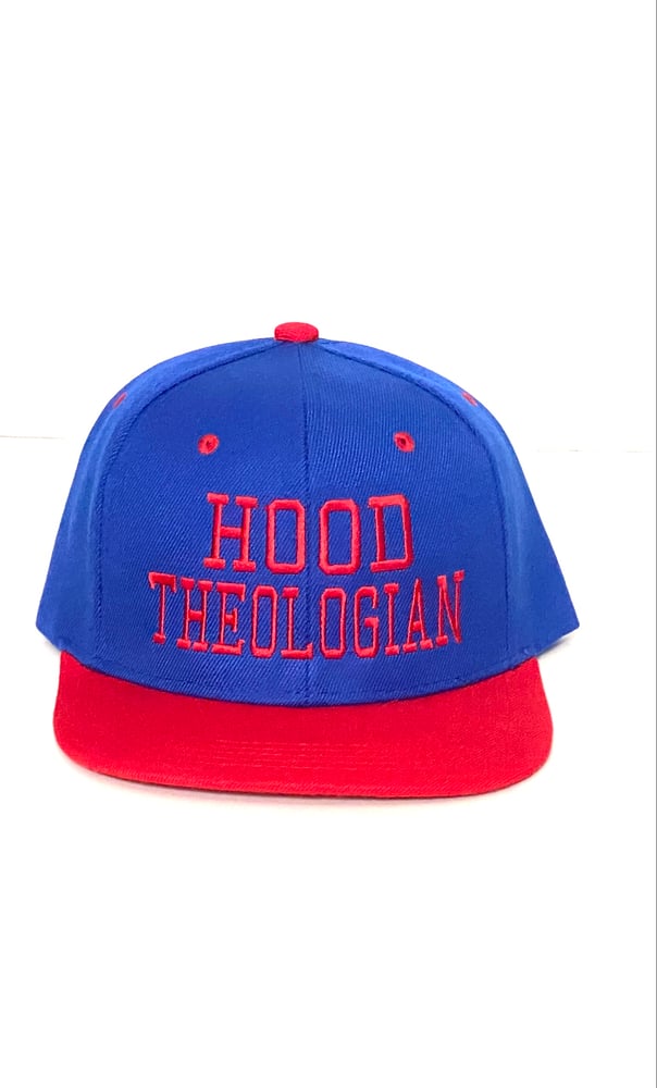 Image of Hood Theologian SnapBack (red/blue)