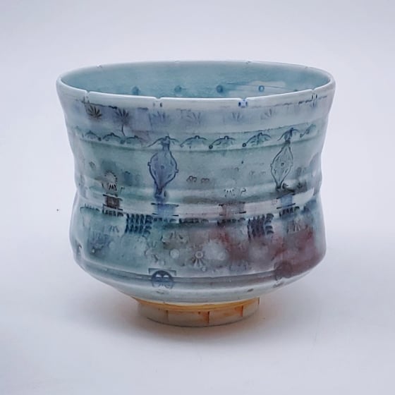 Image of Crimson Kiss Porcelain Tea Bowl