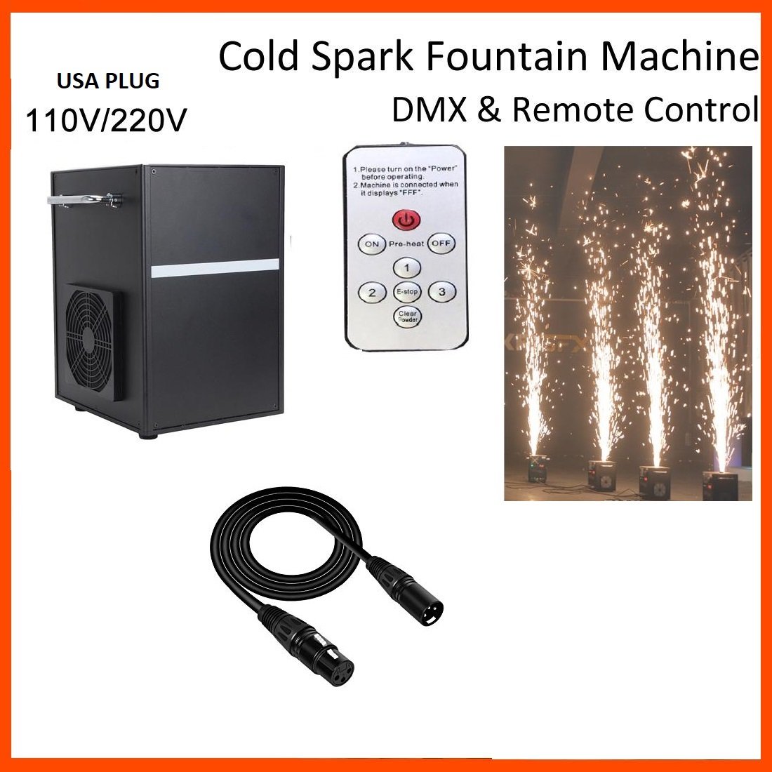 Image of Cold Spark Machine 700w Stage Effect with Wireless Remote