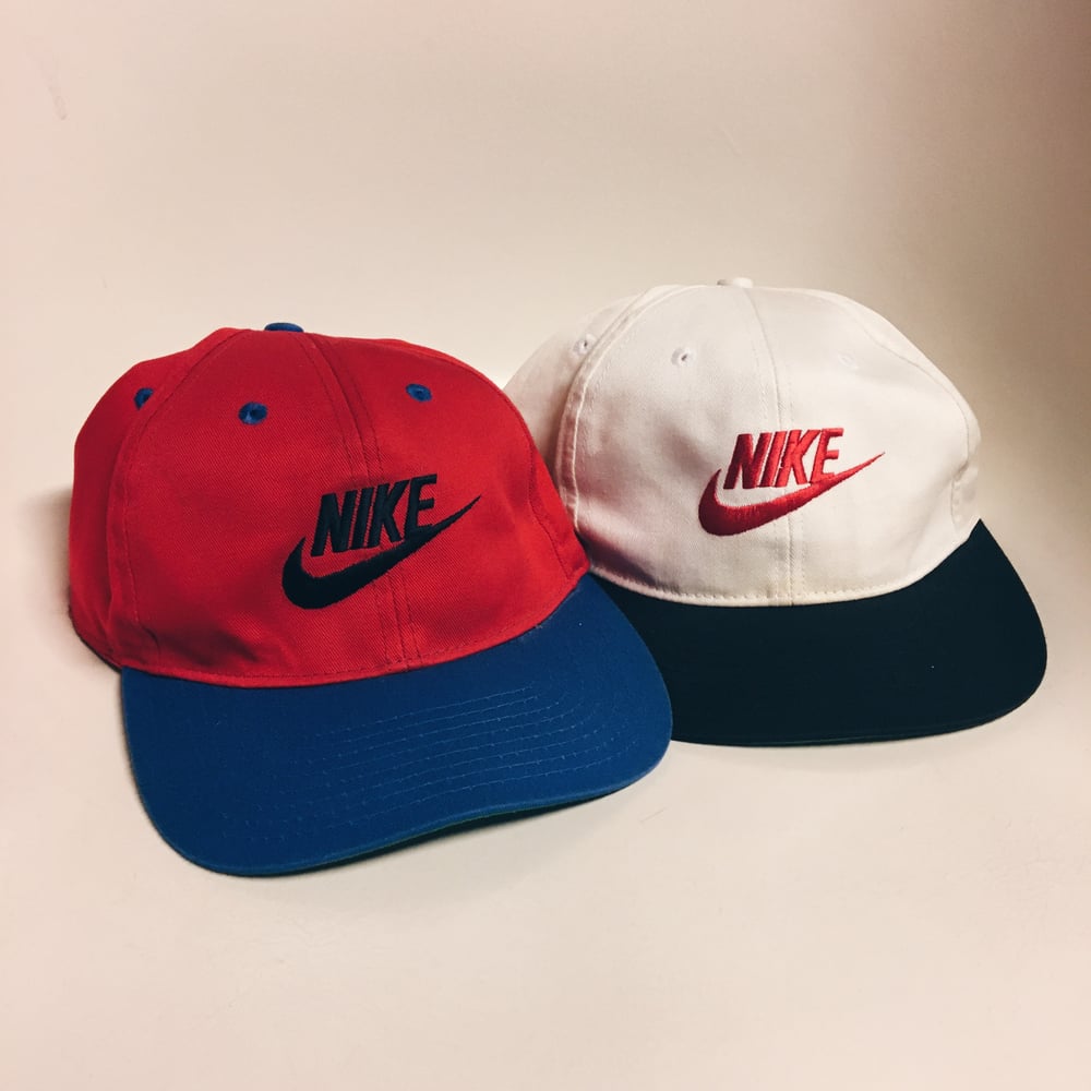 Image of Original Early 90’s Nike Snapback Hats. 