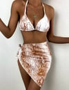 3 Piece Snakeskin Bikini 