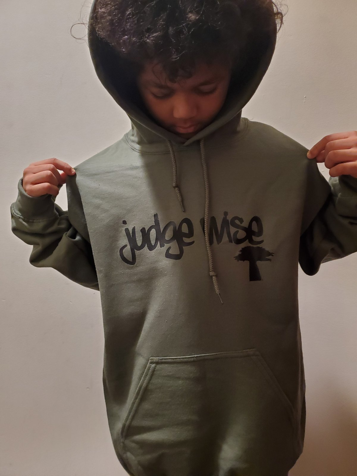 Image of Judge Wise  Strength Tree Of Life Army Green  Hoodies