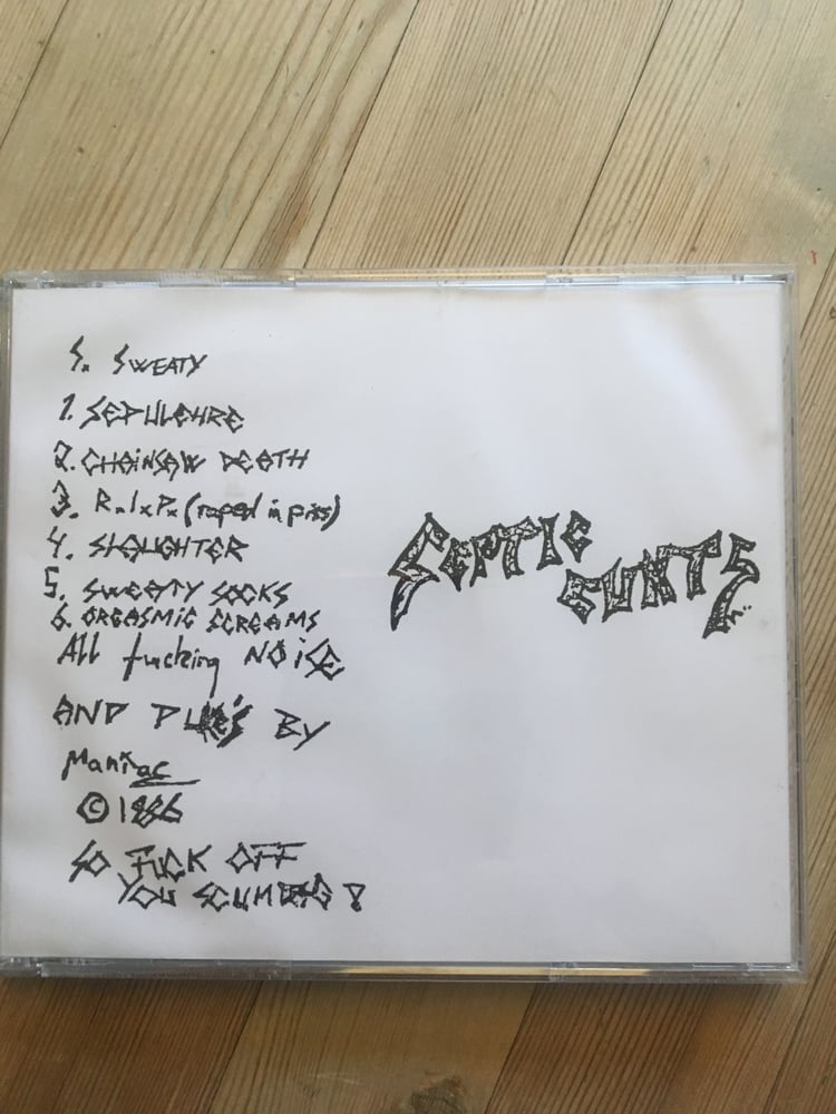 Image of Septic Cunt Mega rare demo cdr sign Maniac.