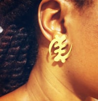 Image 2 of Gye Nyame Stud Earrings  