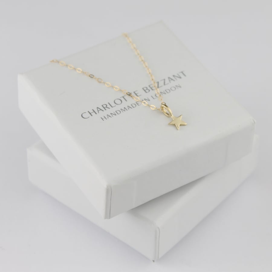 Image of 9ct gold teeny star necklace