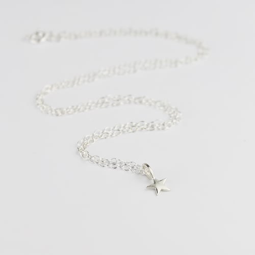 Image of Teeny silver star necklace 