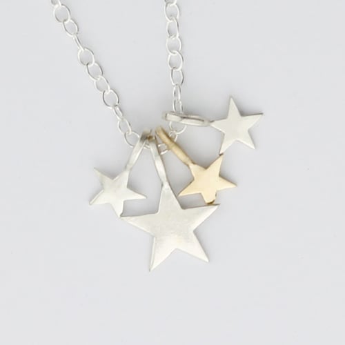 Image of Silver and gold constellation necklace