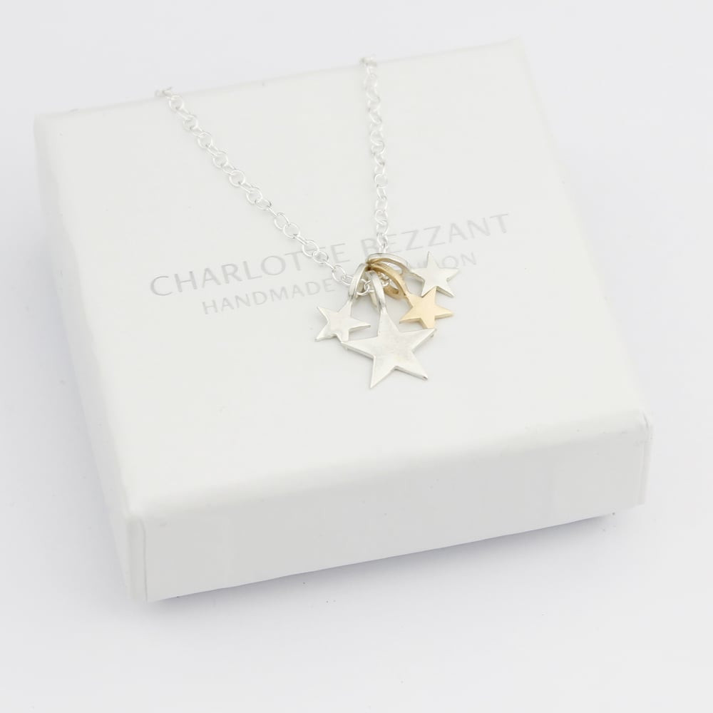 Image of Silver and gold constellation necklace