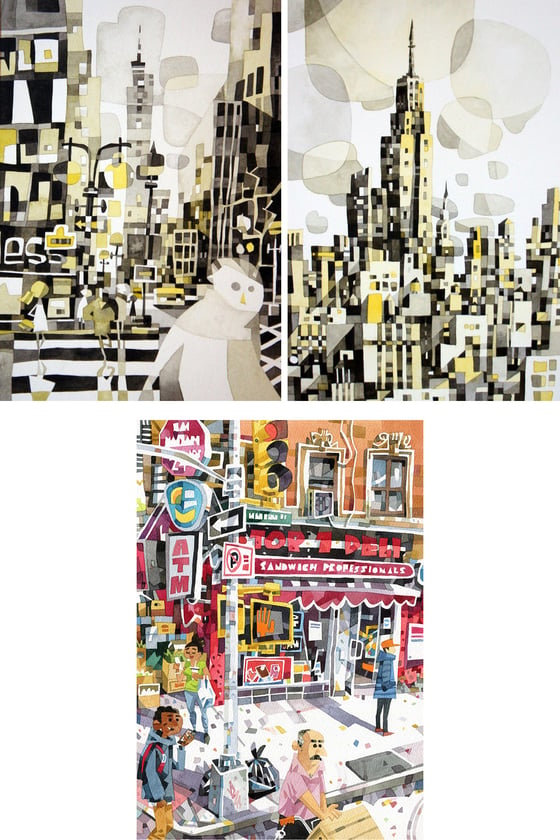 Image of New York watercolour prints