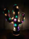 Spider Halloween Themed Ceramic Cactus Night Light Lamp