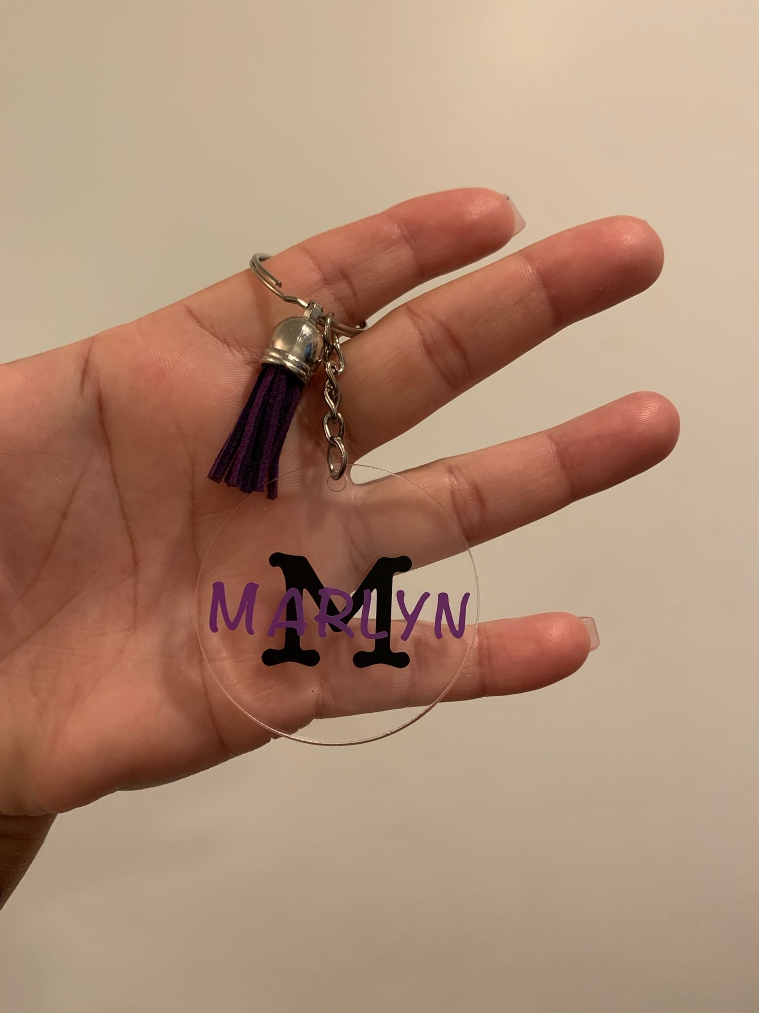 Download Round Acrylic Keychain w/ Tassel | makewithles