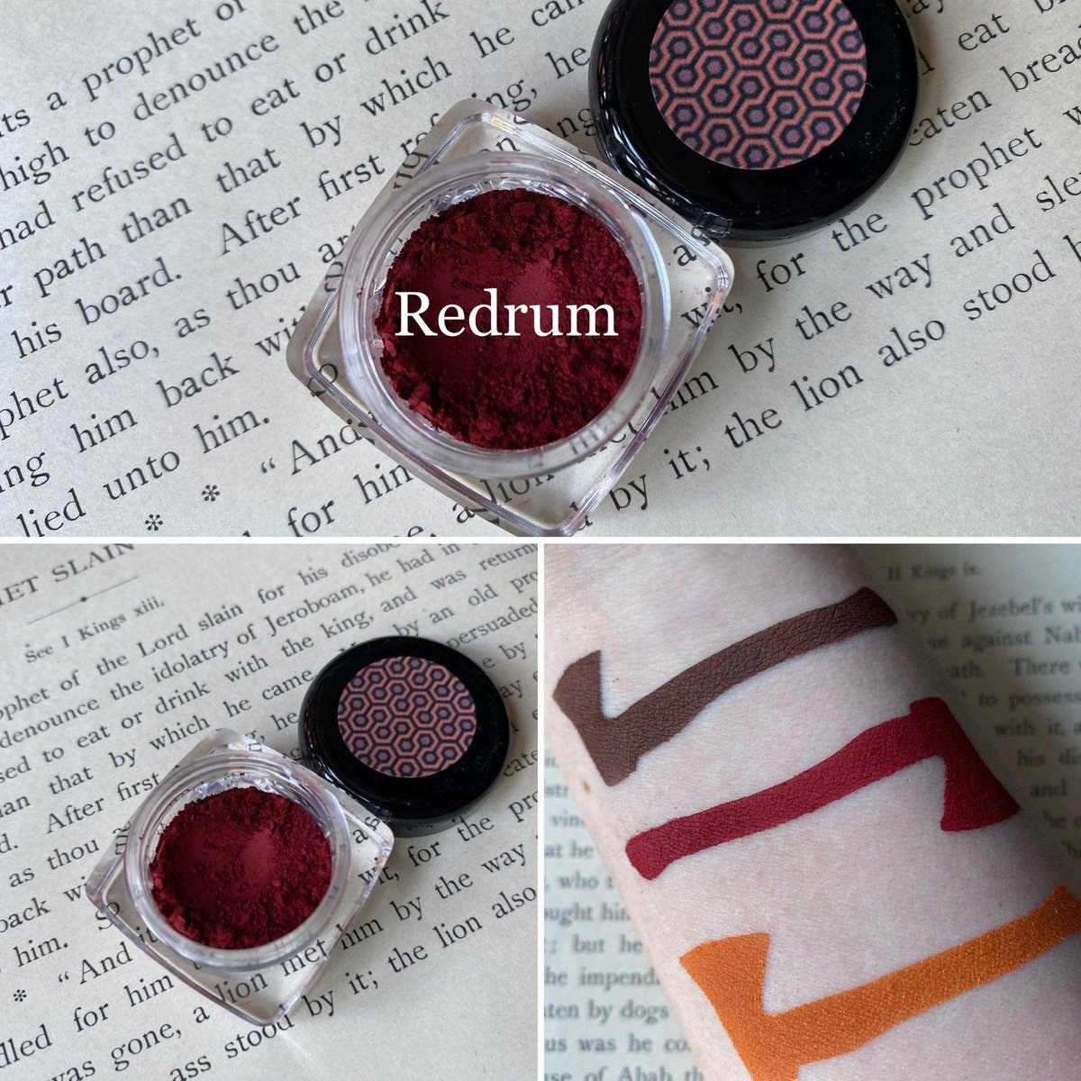 Image of Redrum  - Bold Dark Blood Red Matte Eyeshadow - Eyes Bold Looks Gothic Horror