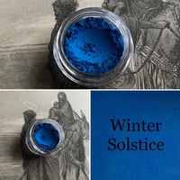 Image 1 of Winter Solstice - Matte Navy Blue Mauve Eyeshadow - Vegan Makeup Mineral Makeup