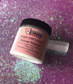 Image of Vegan Cold Cream Makeup Remover - Made with Lavender Water Jojoba Oil &amp; Vitamin E - 4 OUNCES