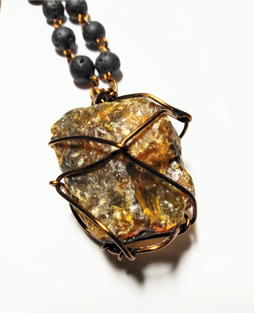 Image of Lava Stone & Raw Amber