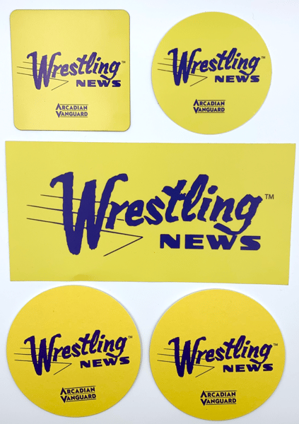 Image of Wrestling News Sticker, Magnet & Coaster Set