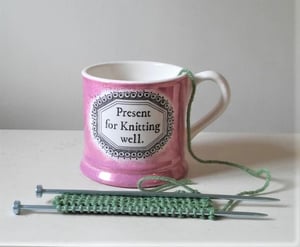 Present for knitting well mug