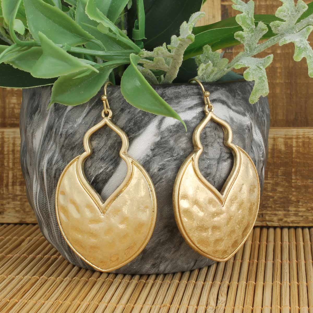 Image of Arabesque Hammered Earrings