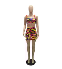 Image 2 of Camouflage Print Two Piece Skirt Set
