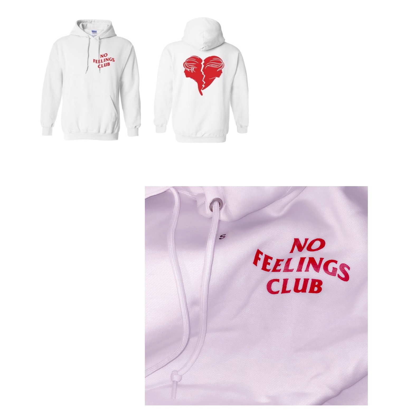 No Feelings Club Hoodies Catch Flights Not Feelings