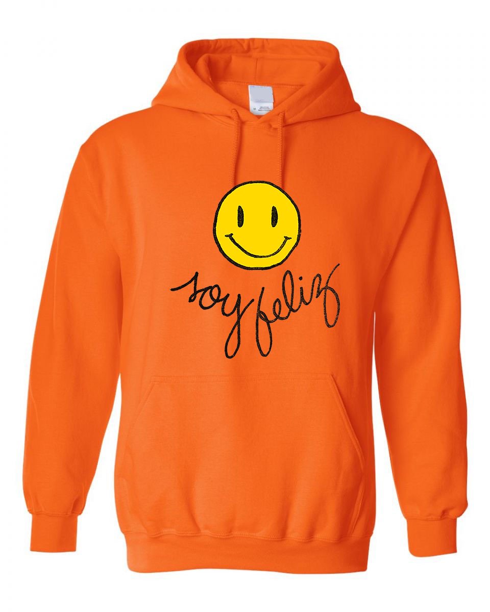 Image of NARANJA BIG SMILEY SOY FELIZ Hoodie