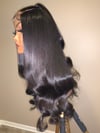 22” 5x5 HD lace closure wig half up half down + curls 