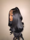 22” 5x5 HD lace closure wig half up half down + curls 