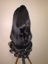 22” 5x5 HD lace closure wig half up half down + curls 