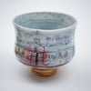 Saffron Flower Porcelain Tea Bowl