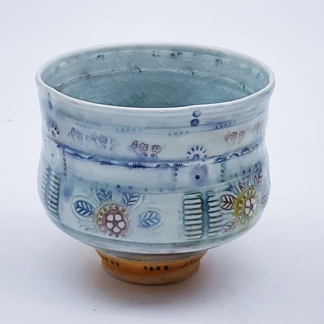 Saffron Flower Porcelain Tea Bowl
