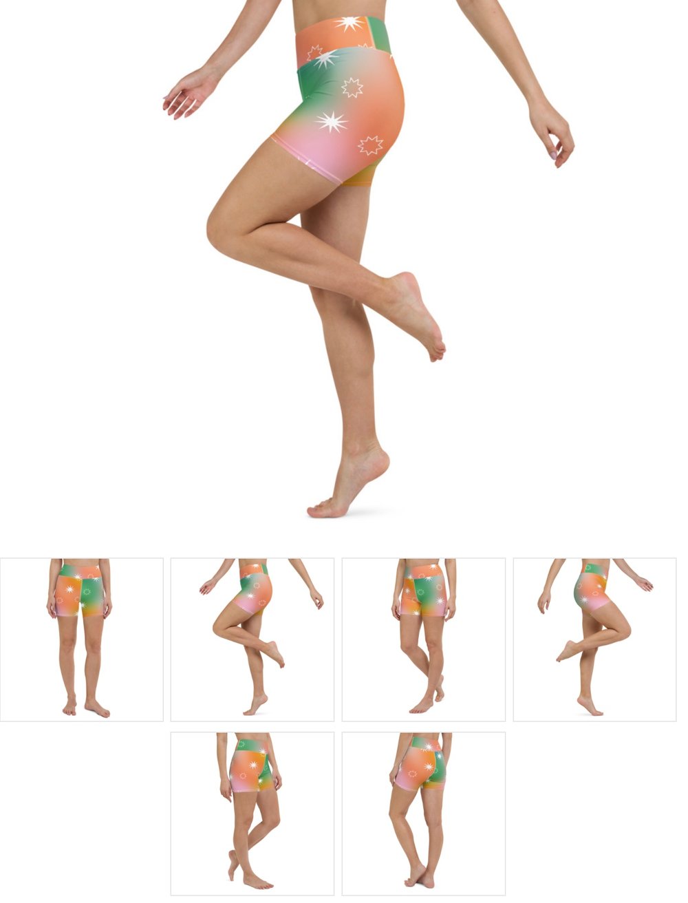 Image of Fairy Dust print Yoga Shorts