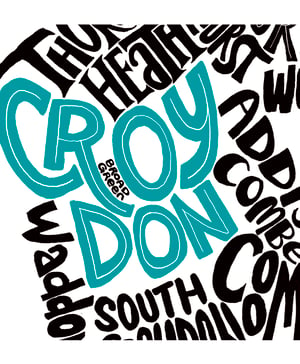 Image of London Borough of Croydon - Districts Type Map