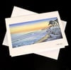 Sunset at Pleasure Point, 5-Pack Greeting Card Set