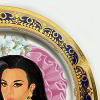 Image 3 of Y cómo me las maravillaría yo?  - Lola Flores - Large Fine China Plate - #0746