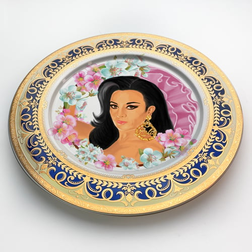 Image of Y cómo me las maravillaría yo?  - Lola Flores - Large Fine China Plate - #0746