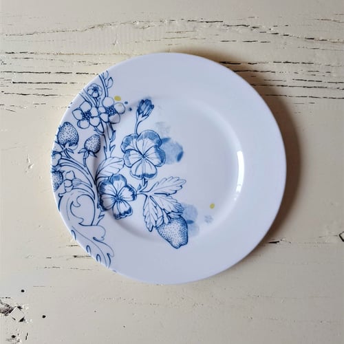 Image of Blue Summer Dessert Plate "A"